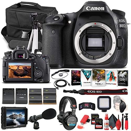 Canon EOS 80D DSLR Camera (Body Only) (1263C004) + 4K Monitor + Pro Headphones + Pro Mic + 2 x 64GB Memory Card + Case + Corel Photo Software + Pro Tripod + 3 x LPE6 Battery + More (Renewed) post thumbnail image