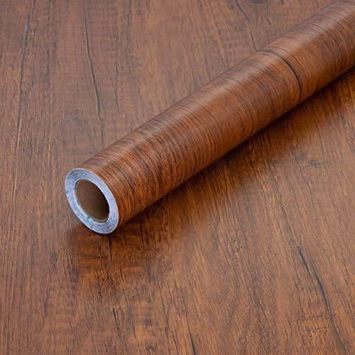 17.71″ X 590″ Peel and Stick Wood Grain Contact Paper Brown Wooden Look Wallpaper Self-Adhesive Decorative Wood Wallpaper Removable Vinyl Film Easy to Apply for Old Furniture Kitchen Cabinets post thumbnail image