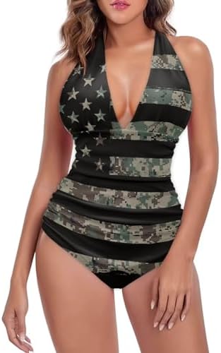 Sexy Bathing Suit for Women Tummy Control Modest Swimsuits for Women Stars and Stripes Swimsuit One Piece Swimsuit post thumbnail image