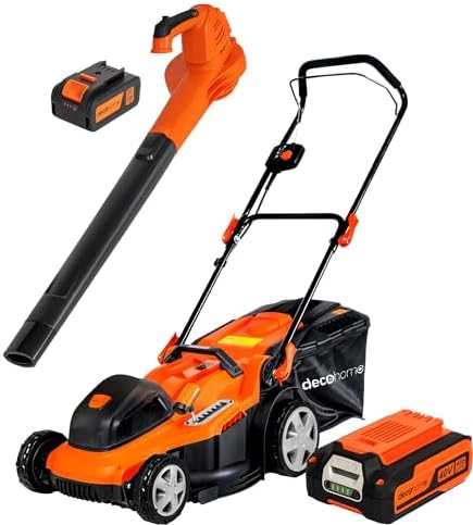 Deco Home 40V 16″ Cordless Lawn Mower, 4.0 Ah Battery, Charger Included with 20V Cordless Electric Leaf Blower, 150 MPH, No-Load 13,000 RPM, 3 LBS, Detachable Nozzle post thumbnail image