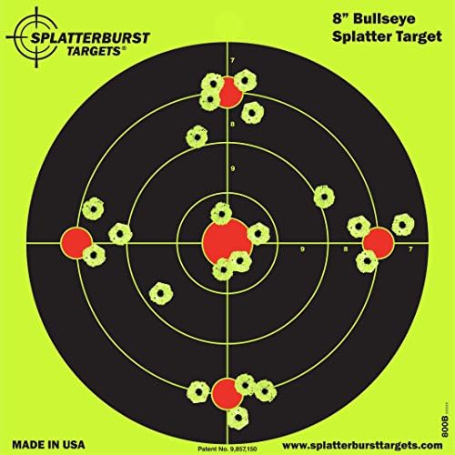 Splatterburst Target – 8 inch Bullseye Shooting Target – Shots Burst Bright Fluorescent Yellow Upon Impact – Gun – Rifle – Pistol – AirSoft – BB Gun – Pellet Gun – Air Rifle – Made in USA post thumbnail image