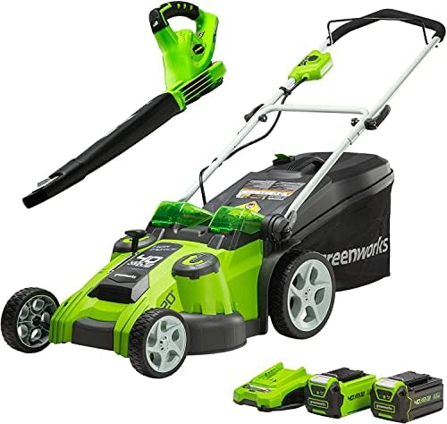 Greenworks 40V 20″ Cordless Electric Lawn Mower + 40V Sweeper (150 MPH), 4.0Ah + 2.0Ah Battery and Charger Included post thumbnail image