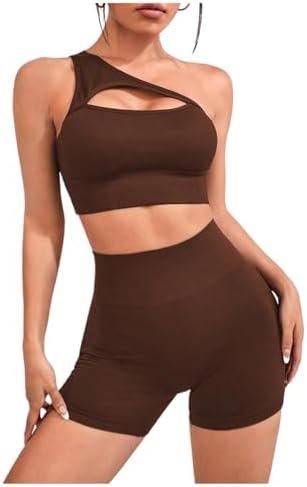 SHENHE Women’s Ribbed Workout Set 2 Piece Seamless Cutout Sports Bra and Biker Shorts Set post thumbnail image