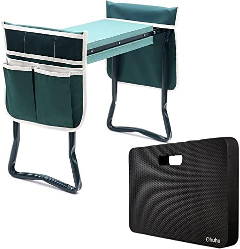 Ohuhu Garden Kneeler and Seat with Kneeling Pad, Upgraded Gardening Stool with Thicker and Wider EVA Foam Kneeling Pad Combo with 17x11x1.5 Inch Knee Mat post thumbnail image