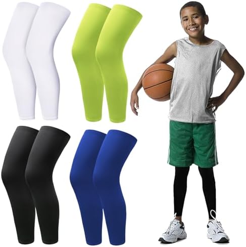 4Pairs Kids Leg Sleeves,Long Compression Leg Sleeves,Non Slip UV Protection Full Length Leg Sleeves for Kids Boy Girl post thumbnail image