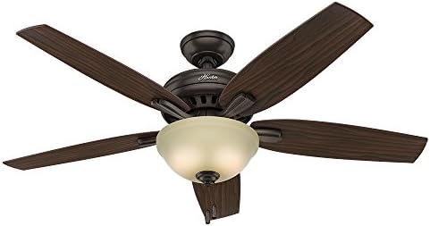 Hunter Fan 52in Premier Bronze Ceiling Fan with Frosted Amber Glass Light Kit, 5 Blade (Renewed) post thumbnail image