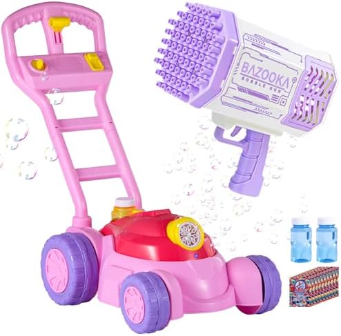 Bubble Mower Pink+Bubble Gun Purple for Kids post thumbnail image