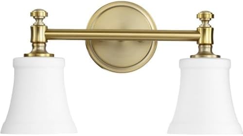 Quorum 5122-2-80 Transitional Two Light Vanity from Rossington Collection in Brass – Antique Finish, post thumbnail image