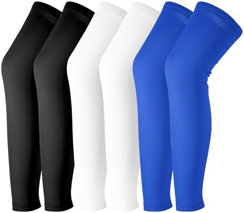 3 Pairs Leg Sleeves,Compression Leg Sleeves UV Protection for Sports,Full Leg Compression Sleeve(Black,Blue,White) post thumbnail image