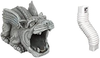 Design Toscano Roland The Gargoyle Gutter Guardian Downspout Statue and AMERIMAX Home Products 37084 White Amerimax 2 in. H x 3 in. W x 7.5 in. L Plastic Gutter Elbow, 2″ quot post thumbnail image