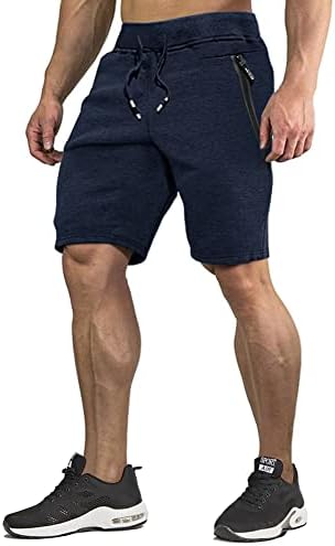 CRYSULLY Men’s Cotton Joggers Casual Workout Shorts Running Shorts with Zipper Pockets post thumbnail image