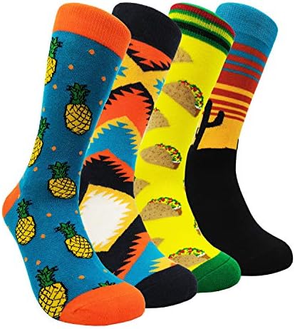 HSELL Mens Funny Pattern Dress Socks Crazy Design Cotton Socks Novelty Gifts for Men post thumbnail image