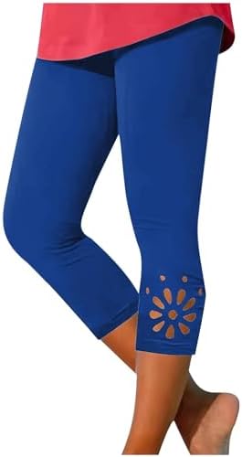 Capri Leggings for Women Flower Cutout Yoga Capris Cropped Lounge Pajams Pants post thumbnail image