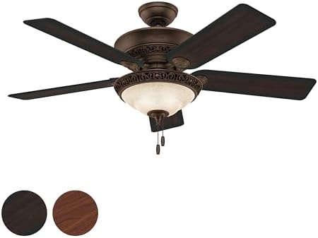 Hunter Fan 52in Traditional Cocoa Ceiling Fan with an Amber Scavo Glass Light Kit, 5 Blade (Renewed) post thumbnail image