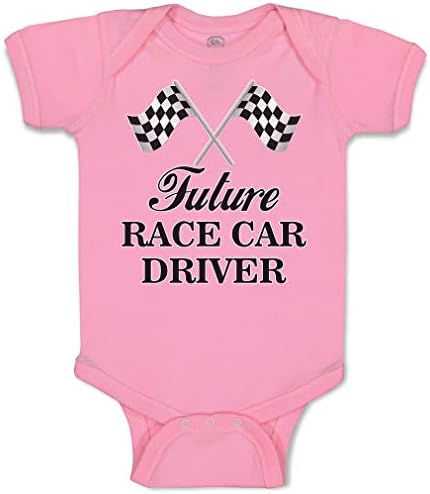 Custom Baby Bodysuit Future Race Car Driver Sports Flag with Checks Funny Cotton post thumbnail image