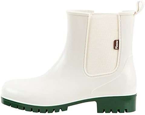 planone Short rain Boots for Women and Waterproof Garden Shoes，Anti-Slipping White Chelsea Rainboots for Ladies with Comfortable Insoles，Stylish Light Ankle rain Shoes and Outdoor Work Shoes post thumbnail image