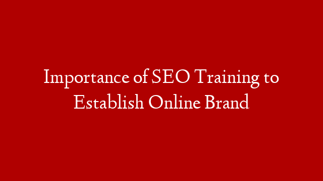 Importance of SEO Training to Establish Online Brand