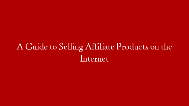 A Guide to Selling Affiliate Products on the Internet post thumbnail image