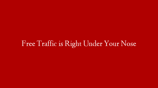 Free Traffic is Right Under Your Nose post thumbnail image