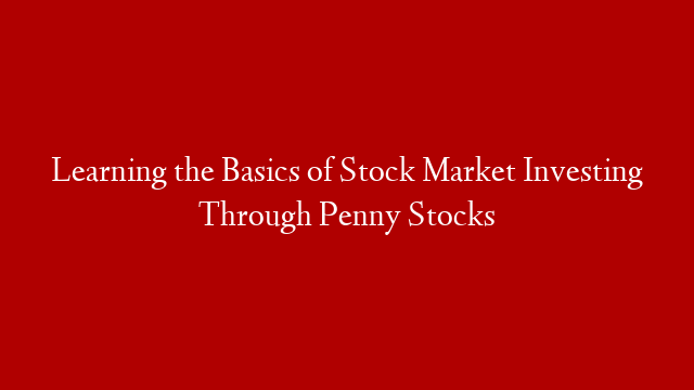 Learning the Basics of Stock Market Investing Through Penny Stocks