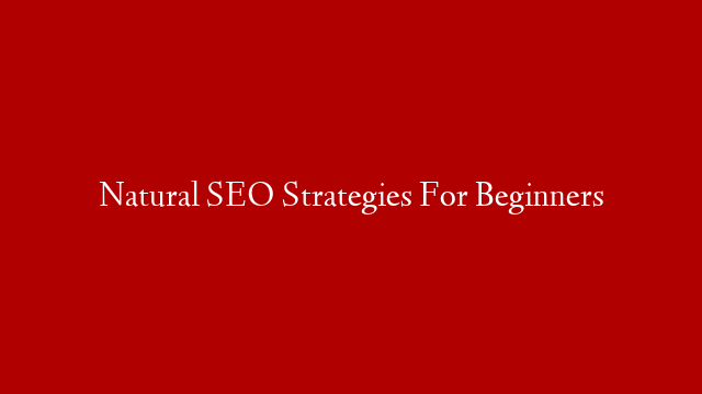 Natural SEO Strategies For Beginners post thumbnail image