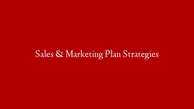 Sales & Marketing Plan Strategies post thumbnail image