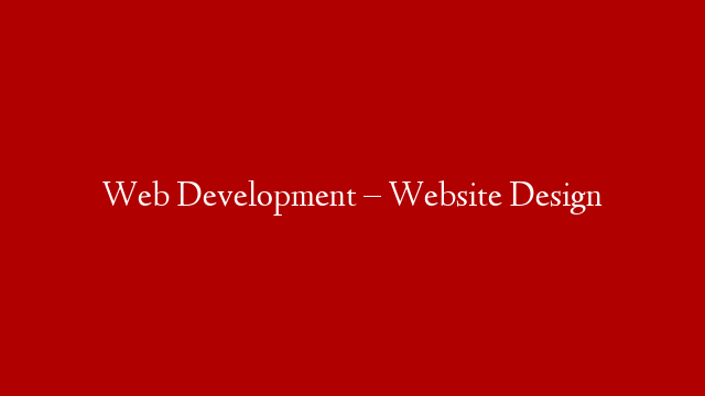 Web Development – Website Design post thumbnail image