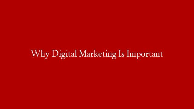 Why Digital Marketing Is Important post thumbnail image