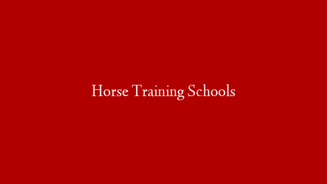 Horse Training Schools post thumbnail image