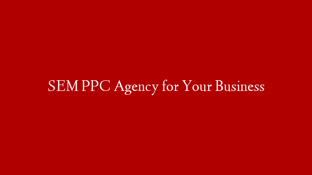 SEM PPC Agency for Your Business