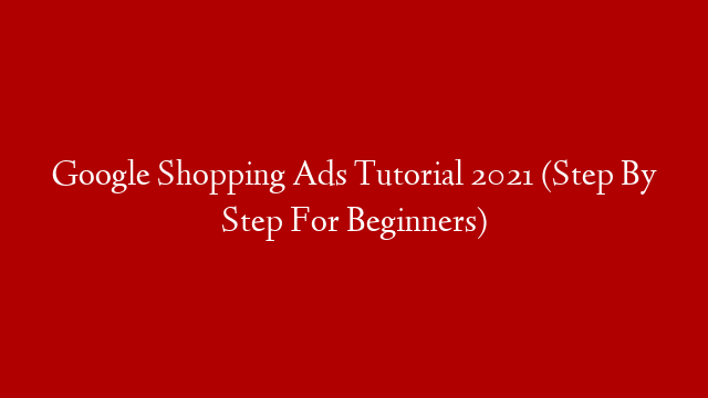 Google Shopping Ads Tutorial 2021 (Step By Step For Beginners) post thumbnail image