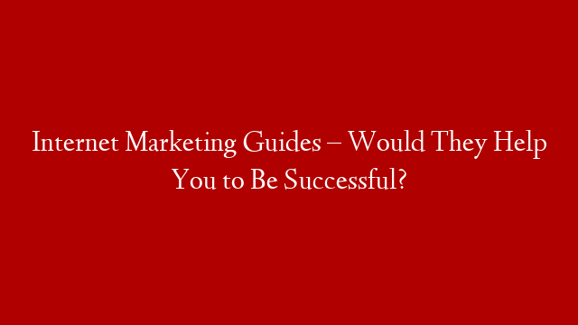 Internet Marketing Guides – Would They Help You to Be Successful?