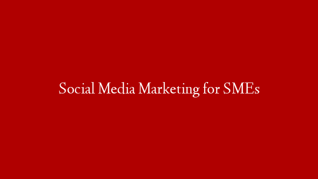 Social Media Marketing for SMEs post thumbnail image