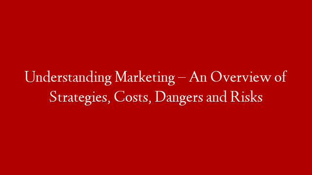 Understanding Marketing – An Overview of Strategies, Costs, Dangers and Risks