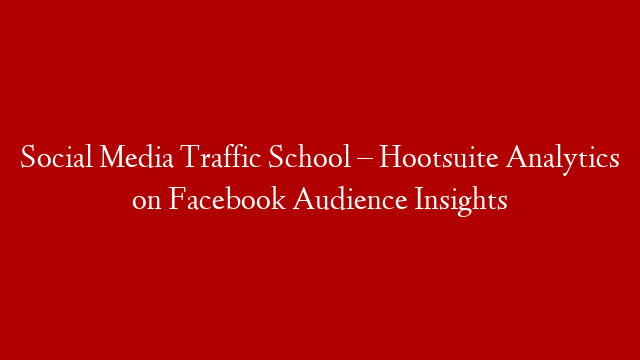 Social Media Traffic School – Hootsuite Analytics on Facebook Audience Insights