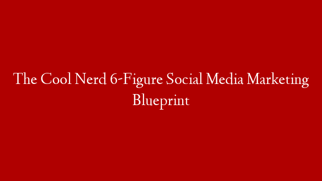 The Cool Nerd 6-Figure Social Media Marketing Blueprint