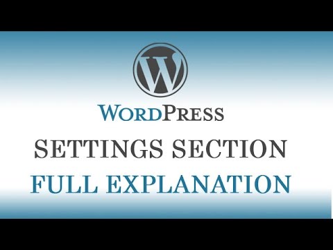 12.) WordPress Tutorials in Hindi / Urdu for Beginners –  Settings section in WordPress post thumbnail image