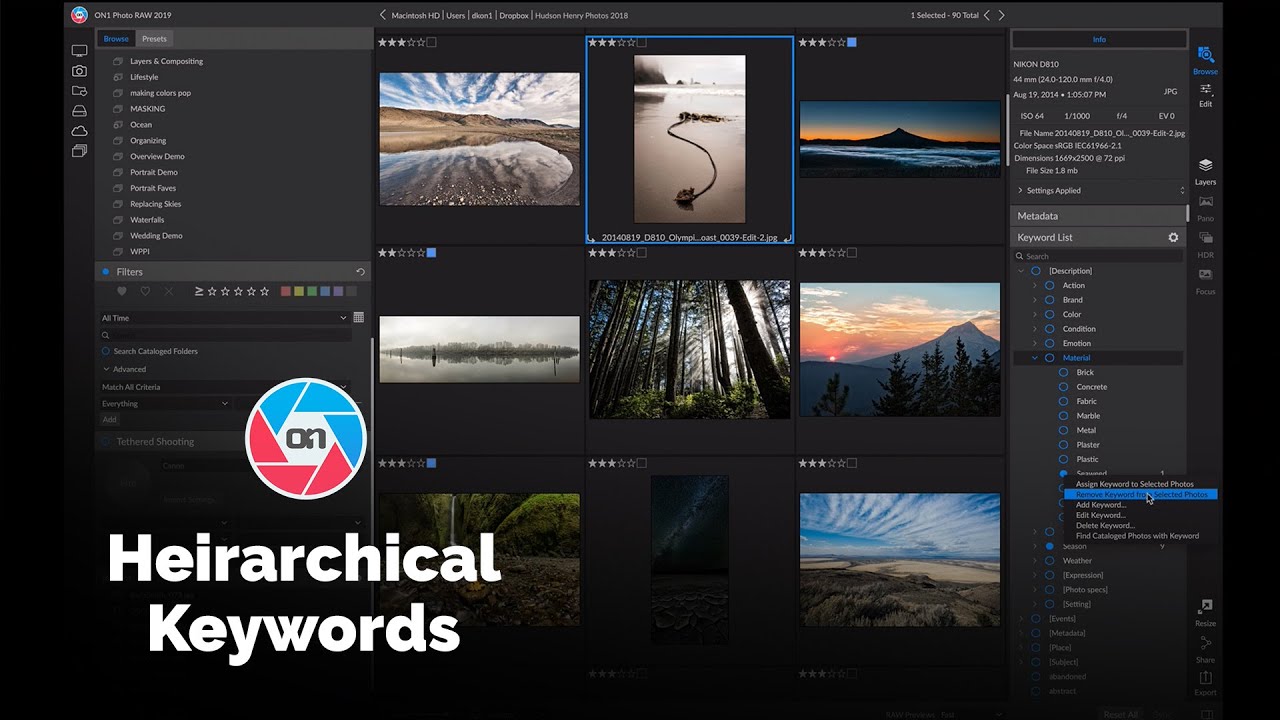 Hierarchical Keywords – ON1 Photo RAW 2019.5 post thumbnail image