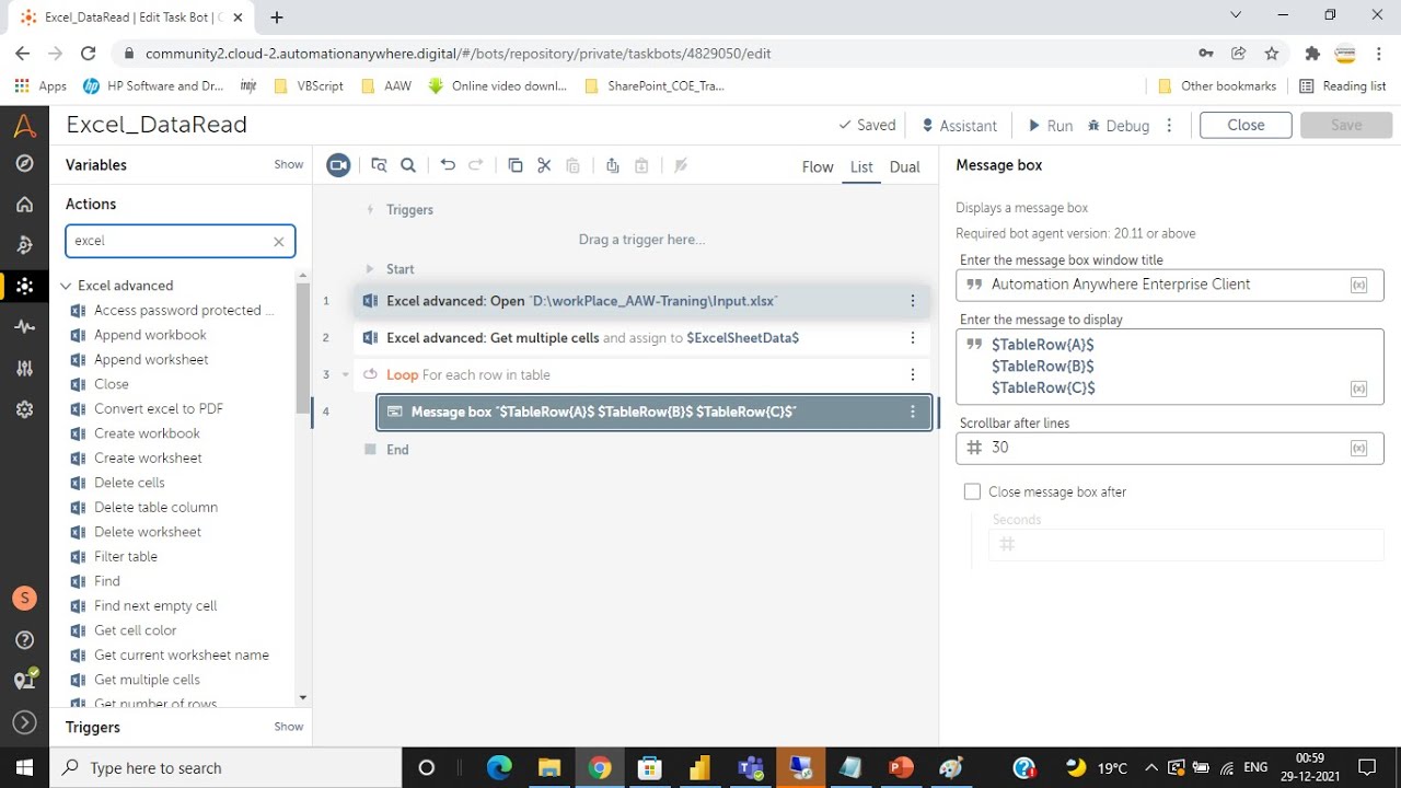 Automation Anywhere A360 – How to Read data from Excel File post thumbnail image