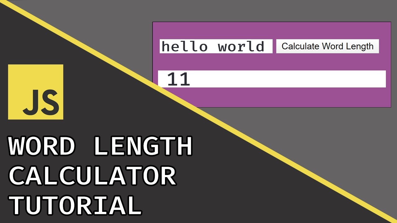 Word Length Calculator | Javascript Beginner Project Tutorial post thumbnail image