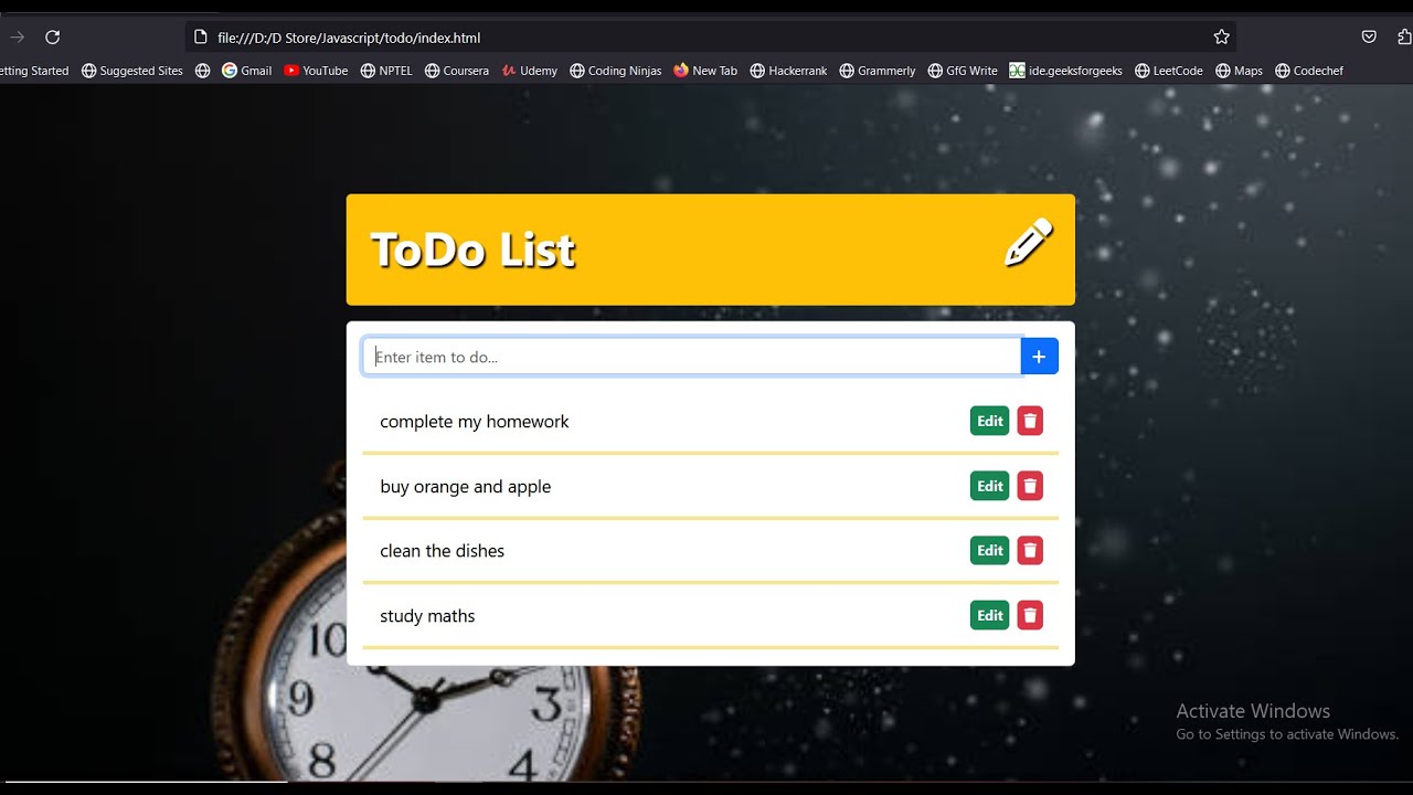 Create Todo List using Javascript | HTML | Css | Bootstrap post thumbnail image