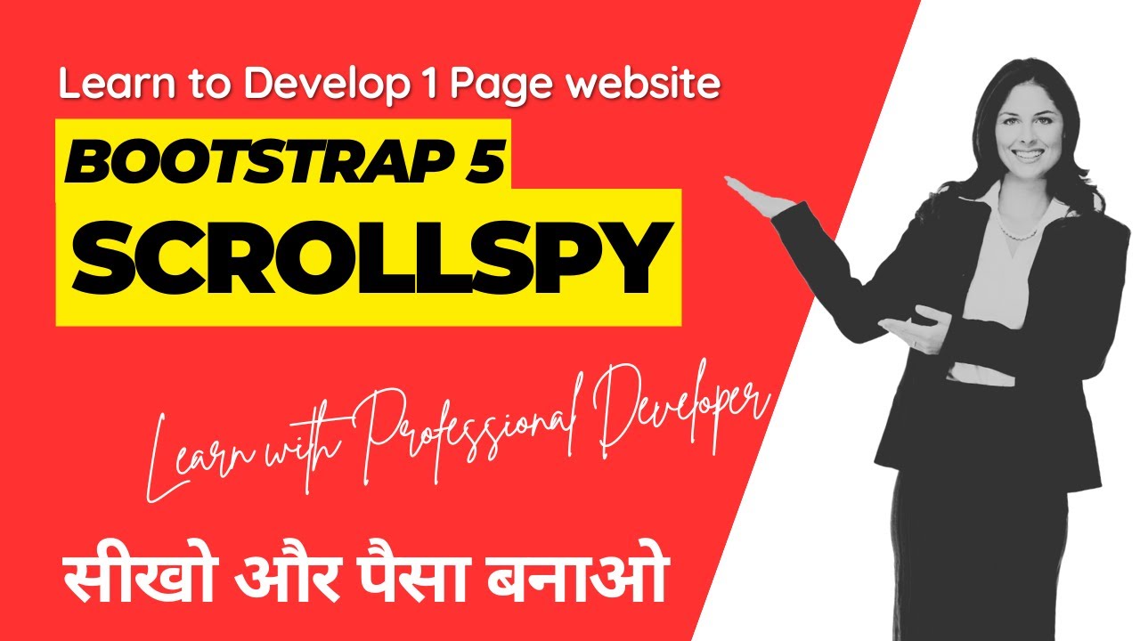 Learn Bootstrap 5 | Building 1 page website with bootstrap ScrollSpy post thumbnail image