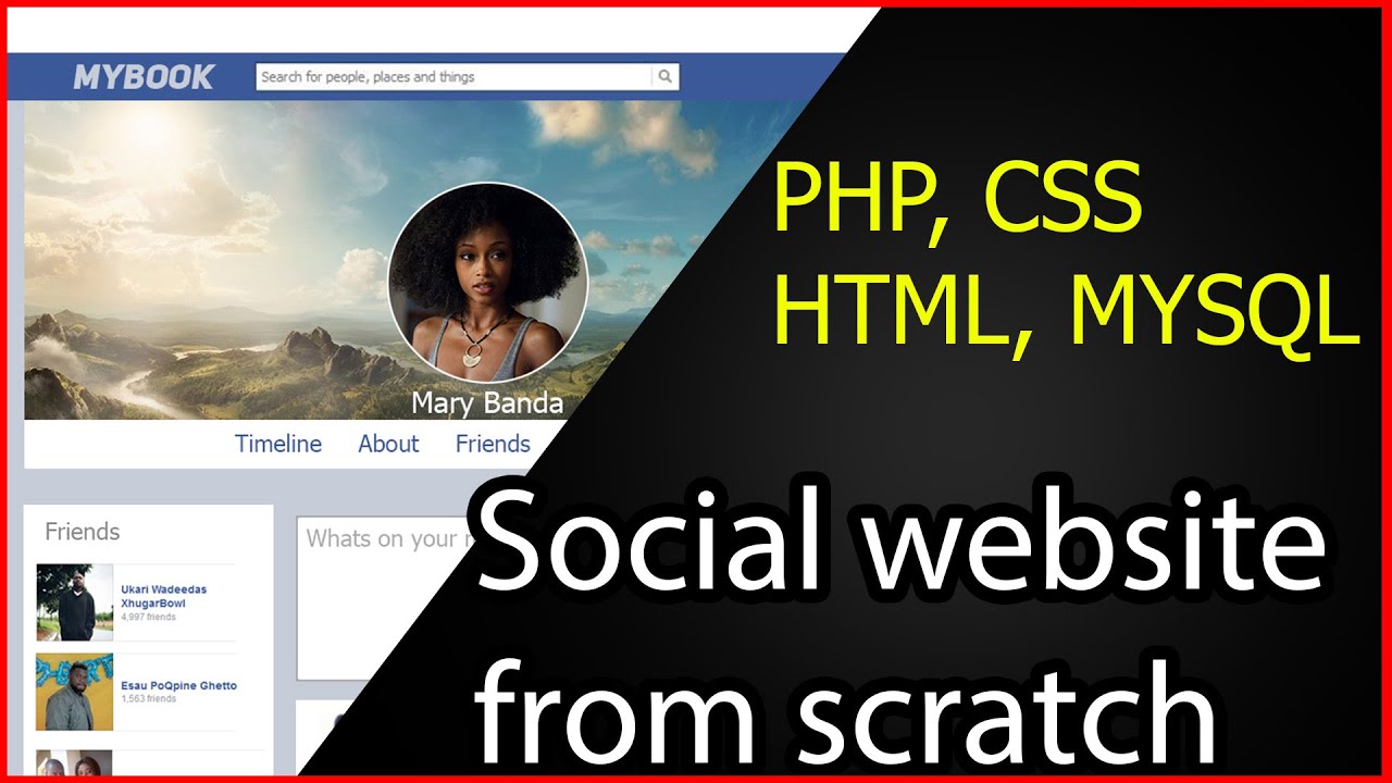 Social Website from scratch – Intro – Beginner tutorial | PHP | HTML | CSS | MYSQL Database post thumbnail image