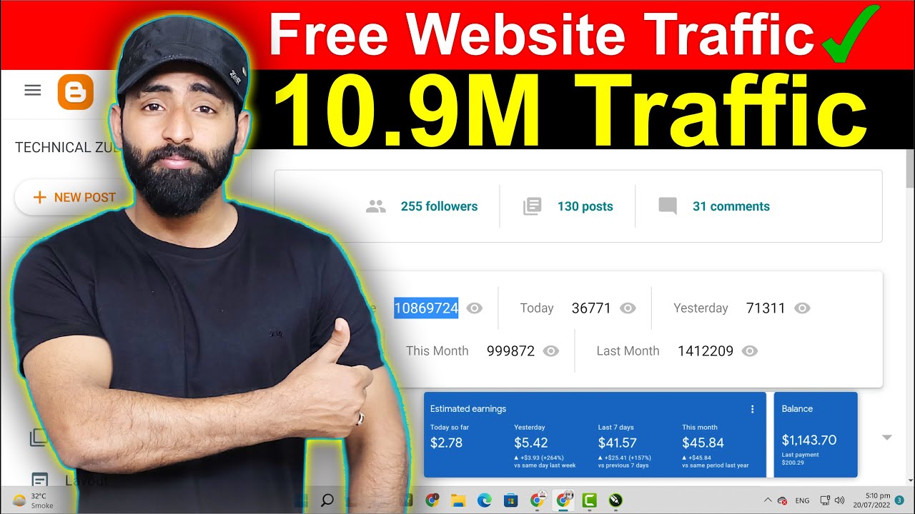 10 Million Website Traffic From Google Search || How to Increase Blog Traffic Fast & Free post thumbnail image