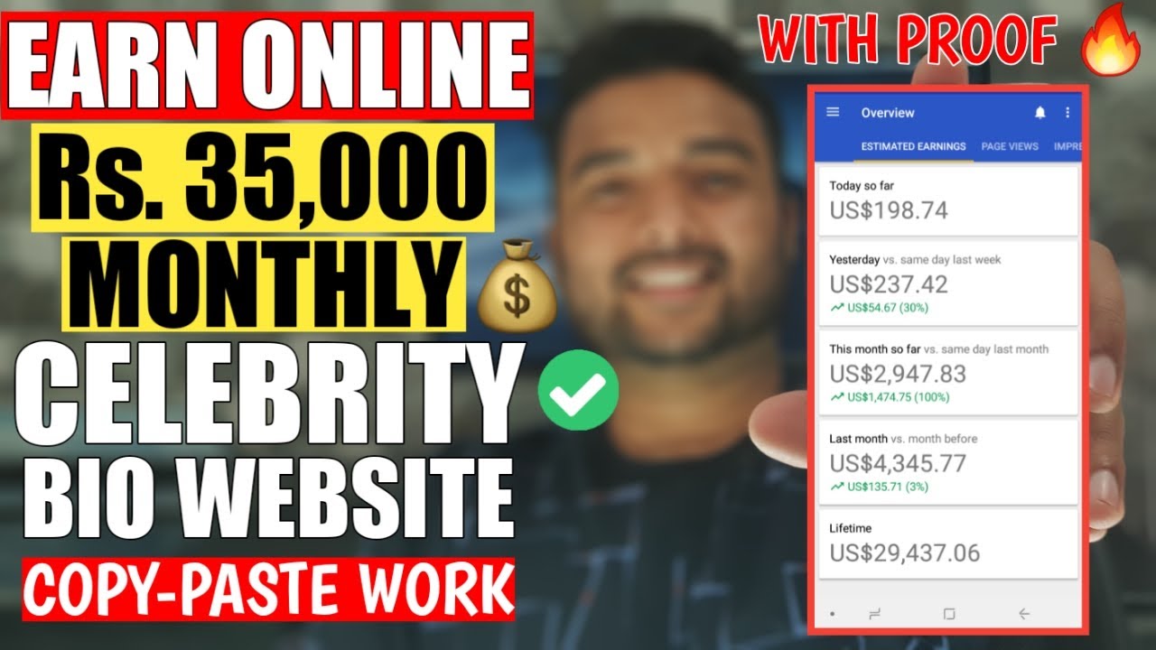 Earn Money Online from CELEBRITY BIO WEBSITE (Copy-Paste Work) 2020 🔥 Keyword Ideas, Full Case Study post thumbnail image