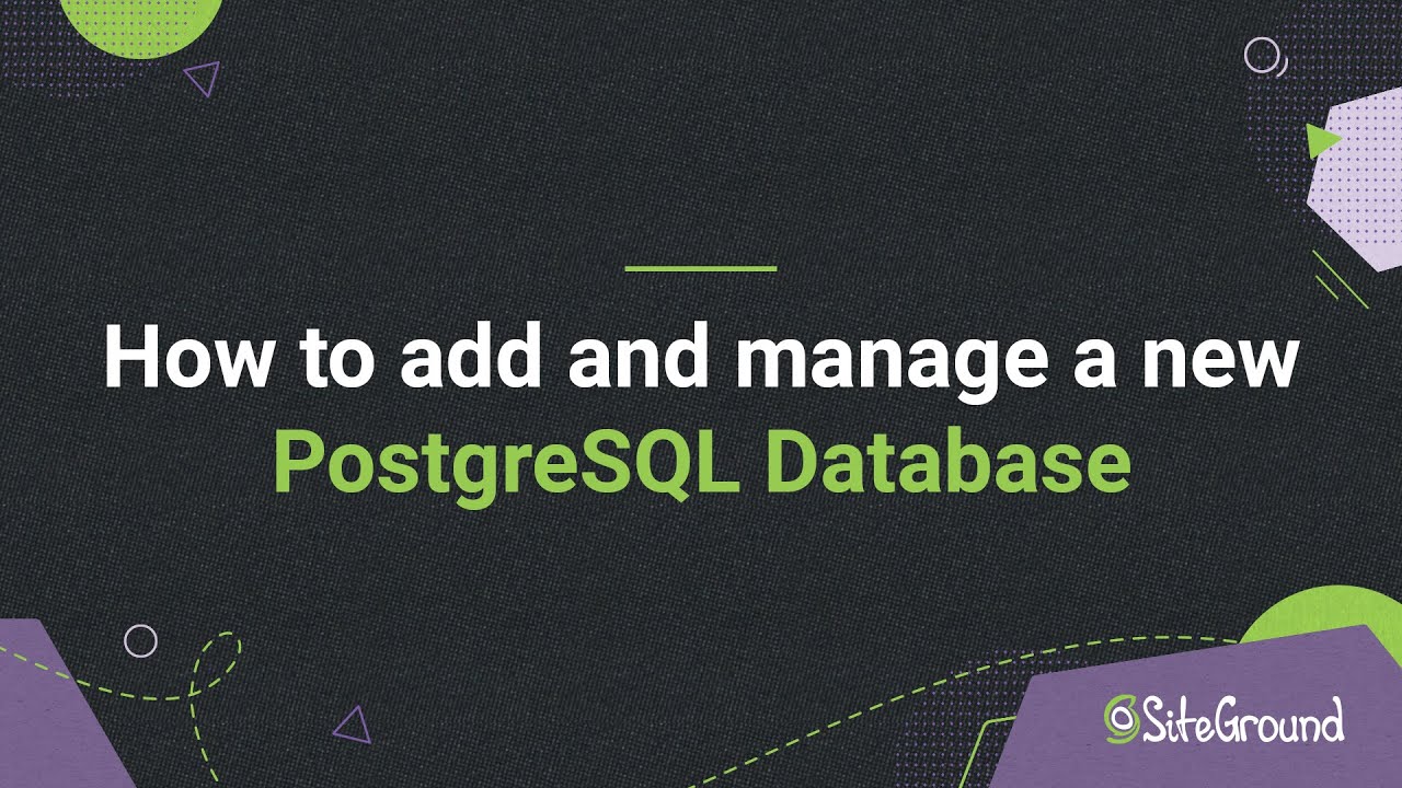 How to install and manage a new PostgreSQL database | Website Building Tutorials post thumbnail image