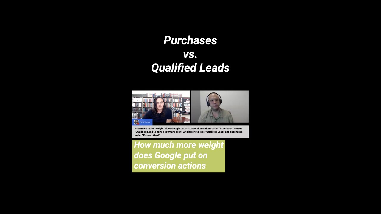 Weight of Purchases vs. Qualified Leads#shorts #ppc #googleads #business #marketing #conversion post thumbnail image