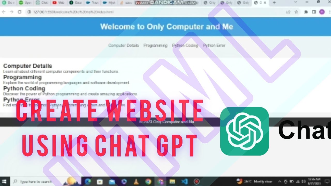 Create website using Chat gpt  | Building a Stunning Website with ChatGPT: Step-by-Step Tutorial post thumbnail image