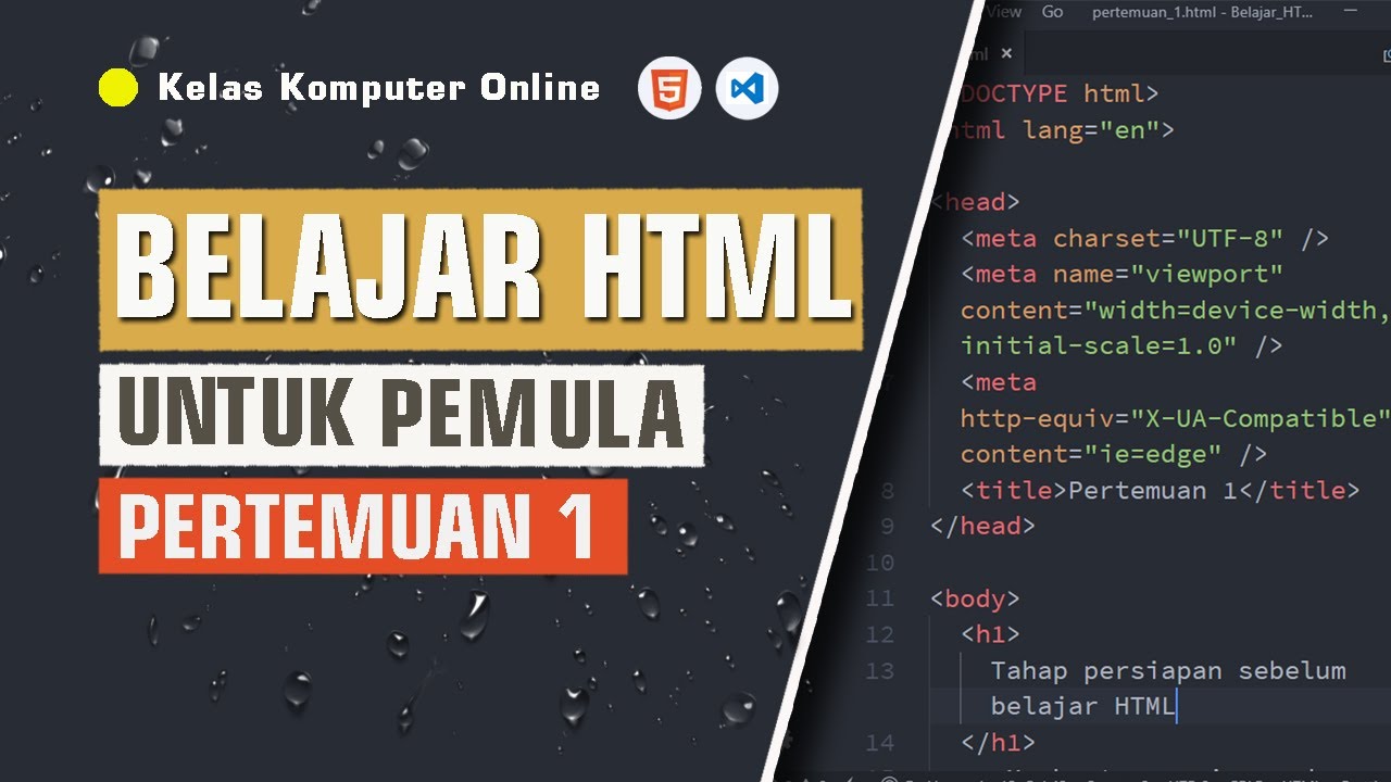 Belajar HTML Dari Nol Sampai Mahir | Untuk Pemula | Membuat, Menyimpan Dan Menjalankan HTML post thumbnail image