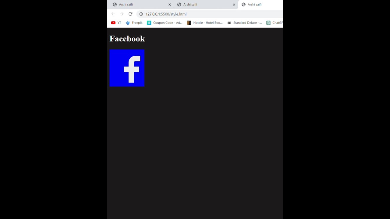 Facebook symbol using #html #css tutorial for beginners using vscode IDE #shorts #coding post thumbnail image